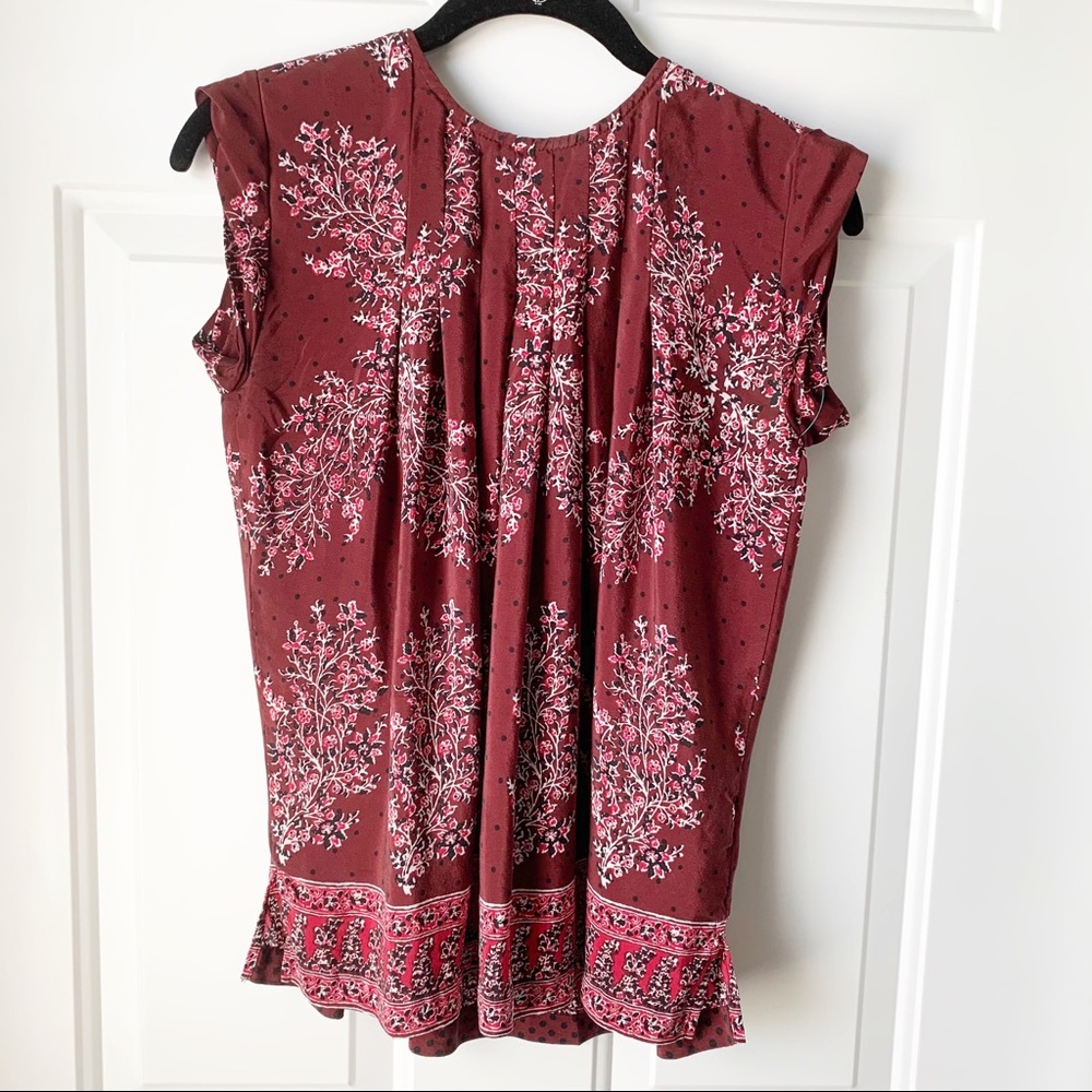 Madewell Silk Garden Blouse Lassi Flower XXS